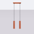 Pendelleuchte KARBON 2 roter Ocker Sollux Lighting