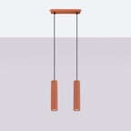 Pendelleuchte KARBON 2 roter Ocker Sollux Lighting