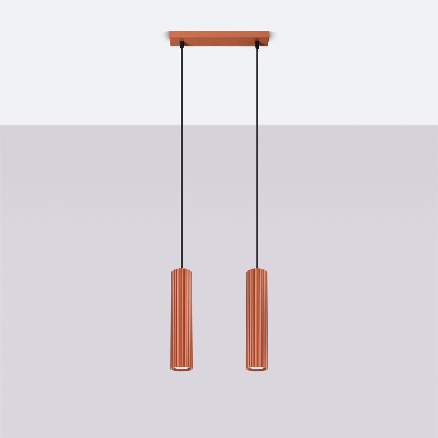 Pendelleuchte KARBON 2 roter Ocker Sollux Lighting