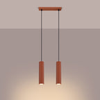 Pendelleuchte KARBON 2 roter Ocker Sollux Lighting