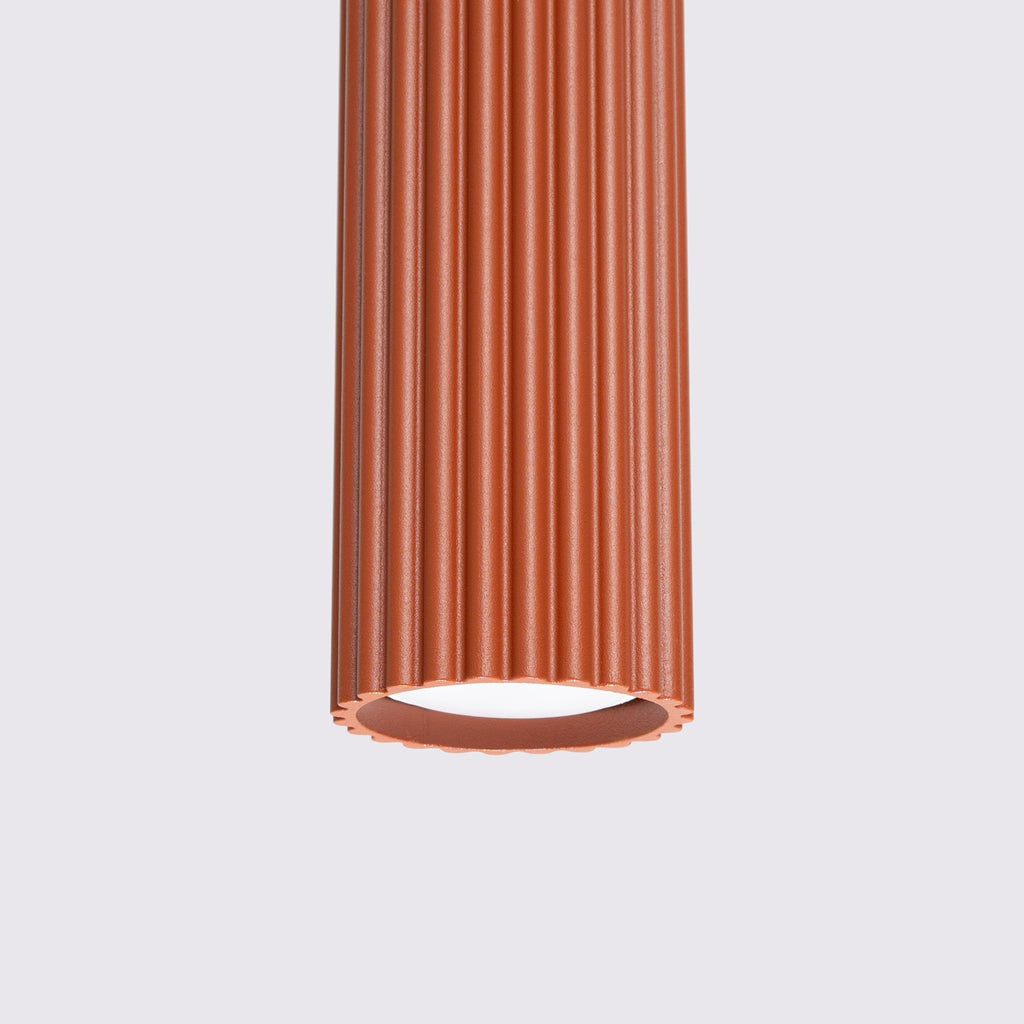 Pendelleuchte KARBON 3L roter Ocker Sollux Lighting