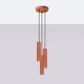 Pendelleuchte KARBON 3P roter Ocker Sollux Lighting