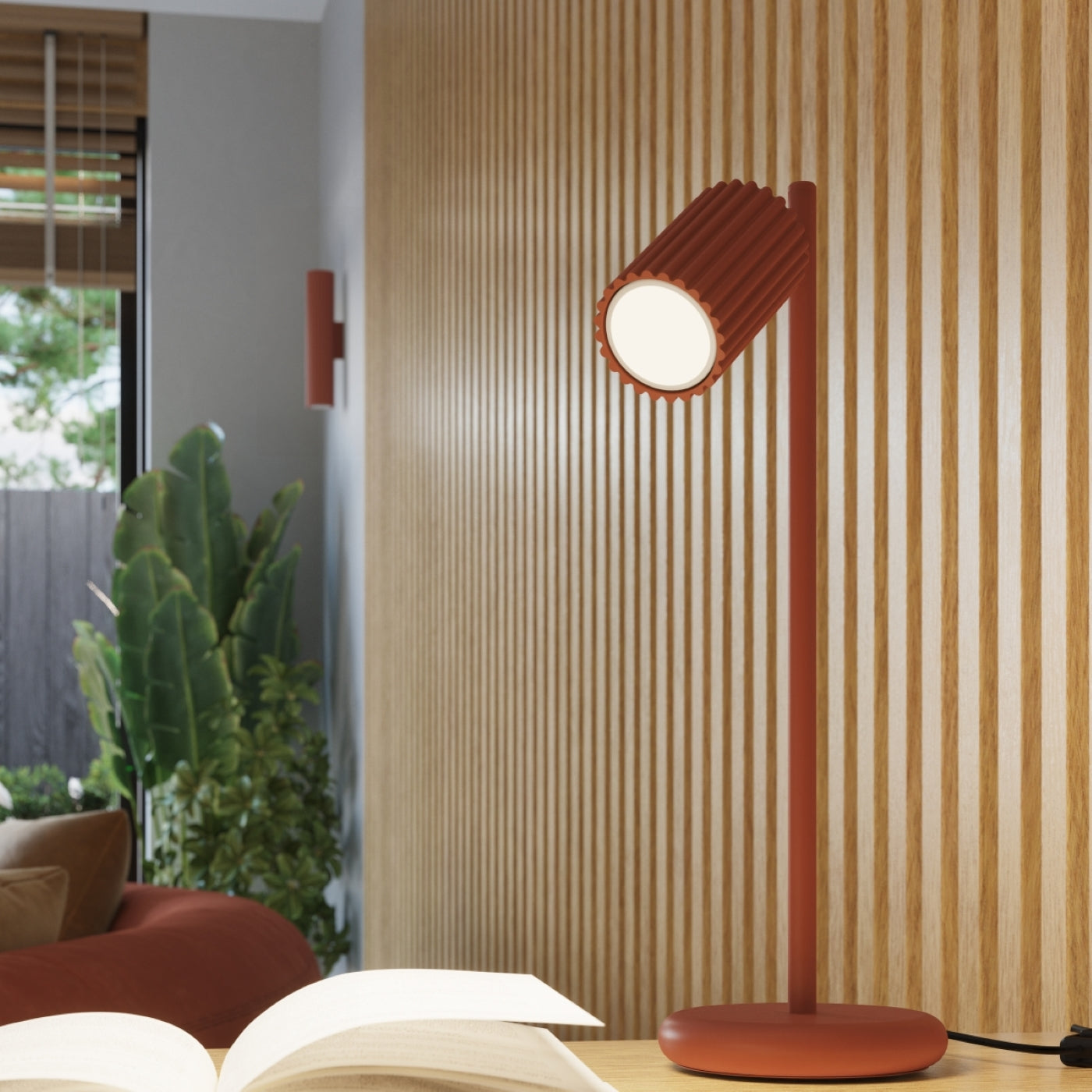 Wandleuchte KARBON 30 roter Ocker Sollux Lighting