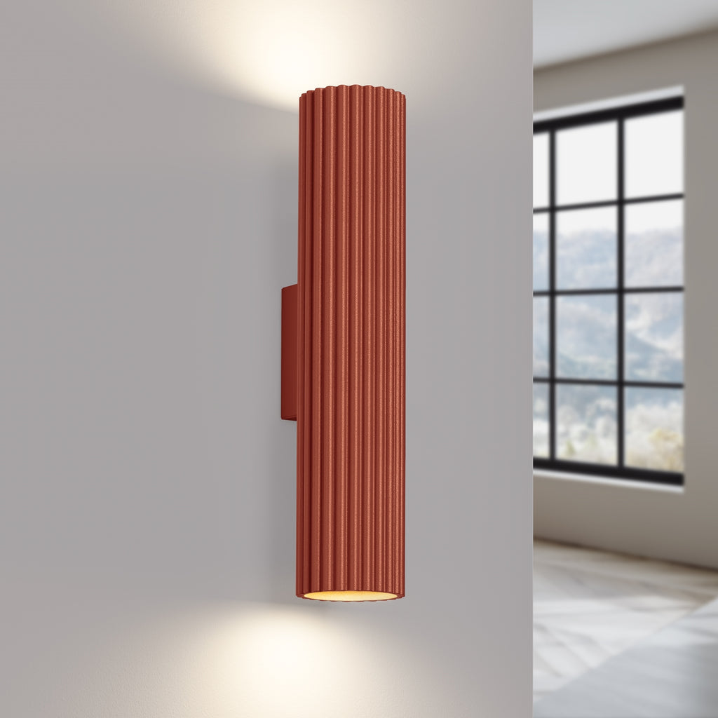 Wandleuchte KARBON 30 roter Ocker Sollux Lighting