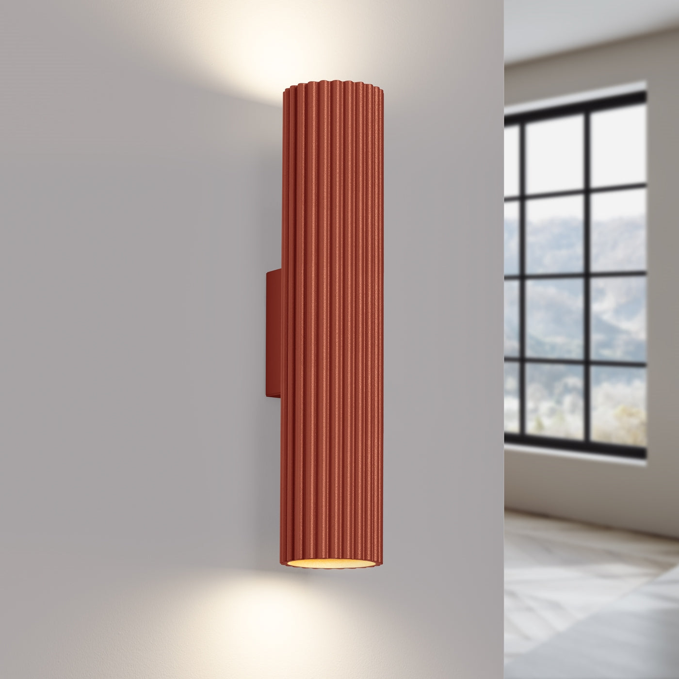 Wandleuchte KARBON 30 roter Ocker Sollux Lighting