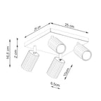 Deckenleuchte - Spot - Strahler KARBON 4 roter Ocker Sollux Lighting