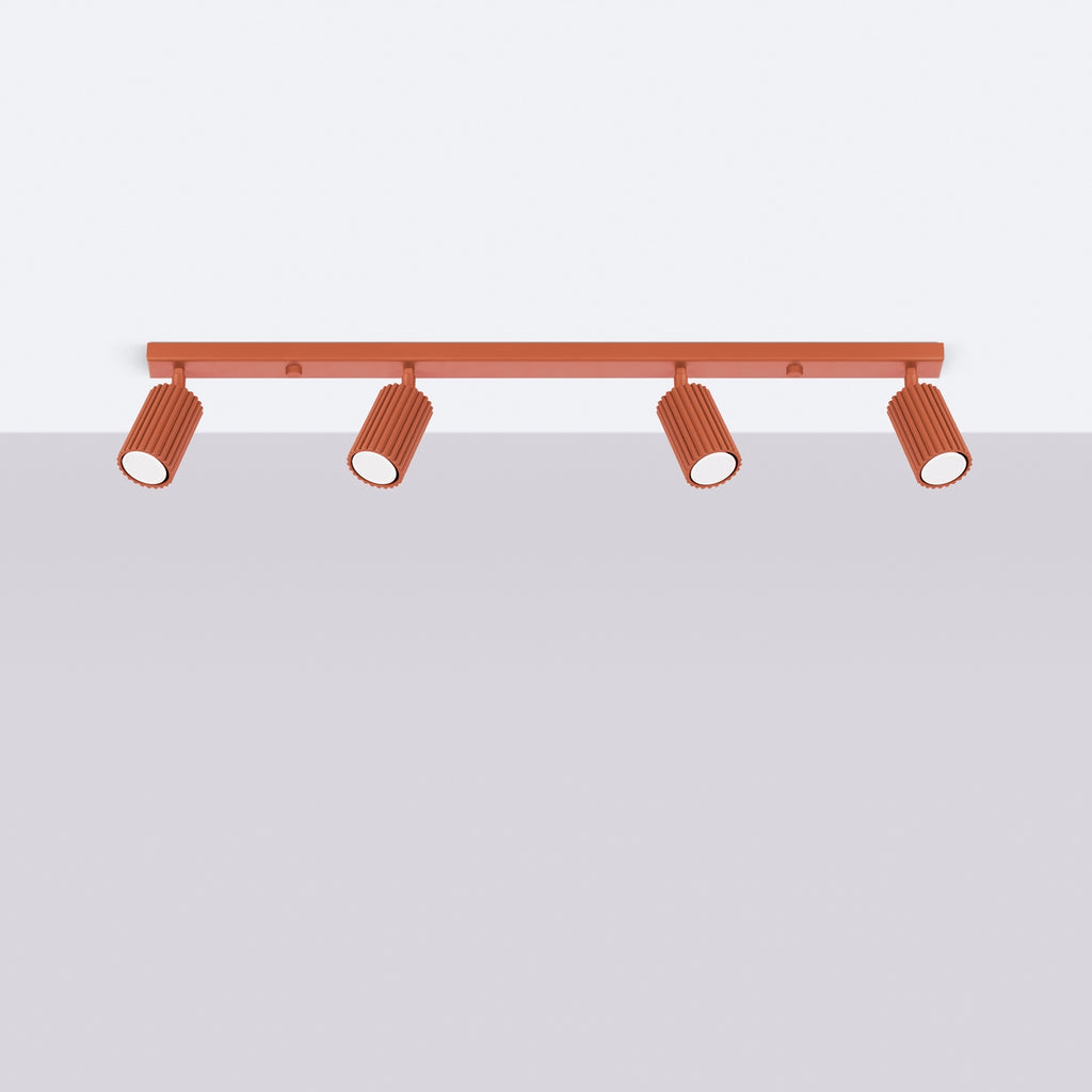 Deckenleuchte - Spot - Strahler KARBON 4L roter Ocker Sollux Lighting