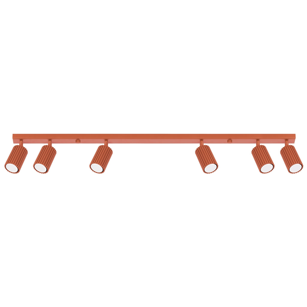 Deckenleuchte - Spot - Strahler KARBON 6L roter Ocker Sollux Lighting