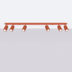 Deckenleuchte - Spot - Strahler KARBON 6L roter Ocker Sollux Lighting