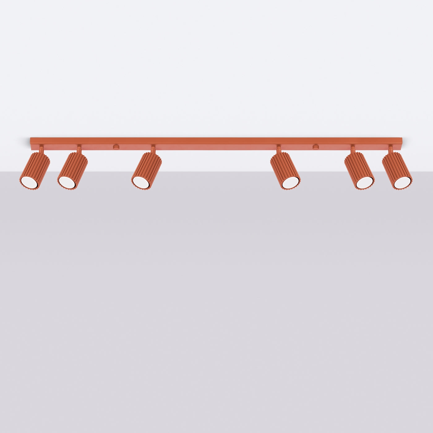 Deckenleuchte - Spot - Strahler KARBON 6L roter Ocker Sollux Lighting