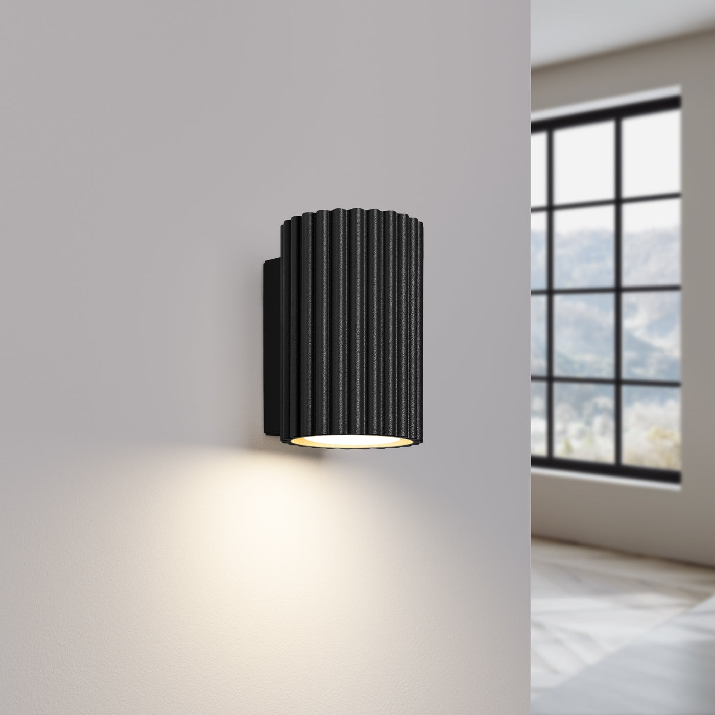 Wandleuchte KARBON 10 schwarz Sollux Lighting