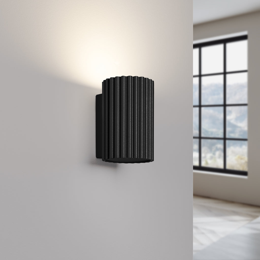 Wandleuchte KARBON 10 schwarz Sollux Lighting
