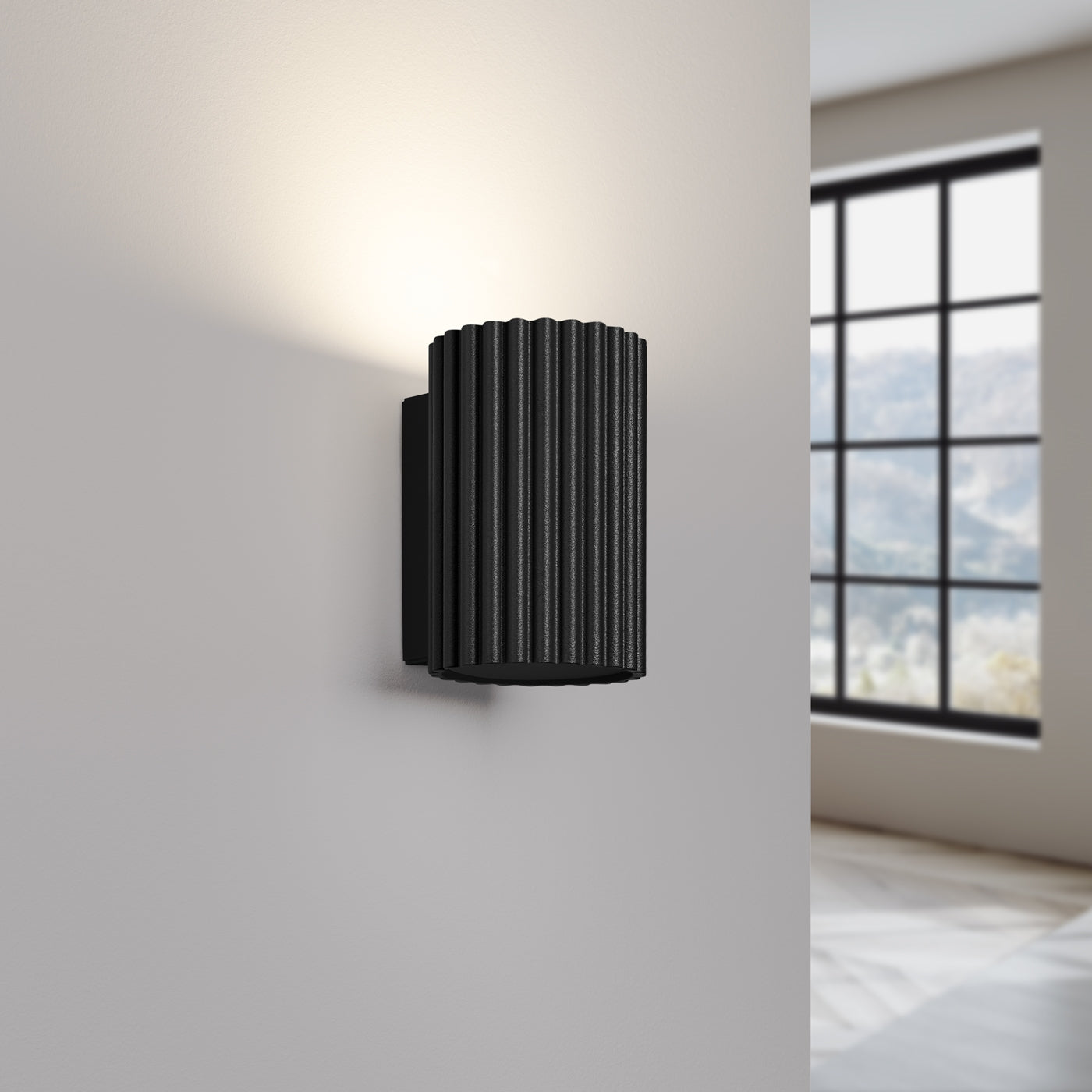 Wandleuchte KARBON 10 schwarz Sollux Lighting