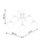 Pendelleuchte ASTRAL 5 weiß Sollux Lighting
