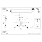 Pendelleuchte ASTRAL 5 weiß Sollux Lighting