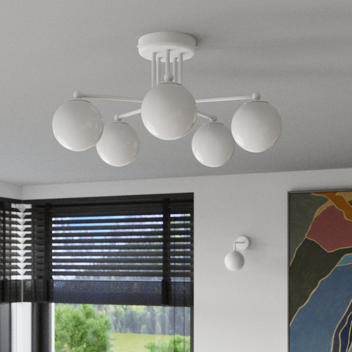 Pendelleuchte ASTRAL 5 weiß Sollux Lighting