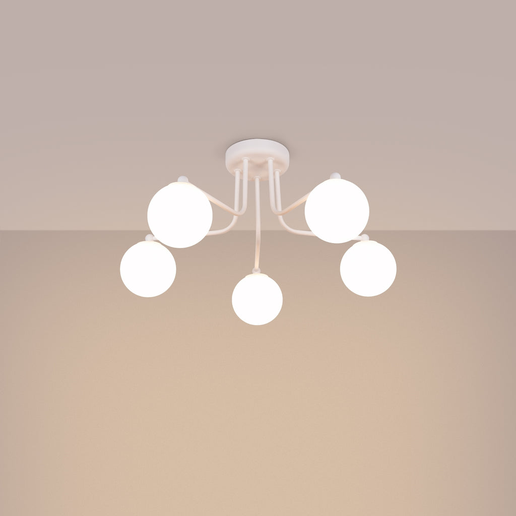 Pendelleuchte ASTRAL 5 weiß Sollux Lighting