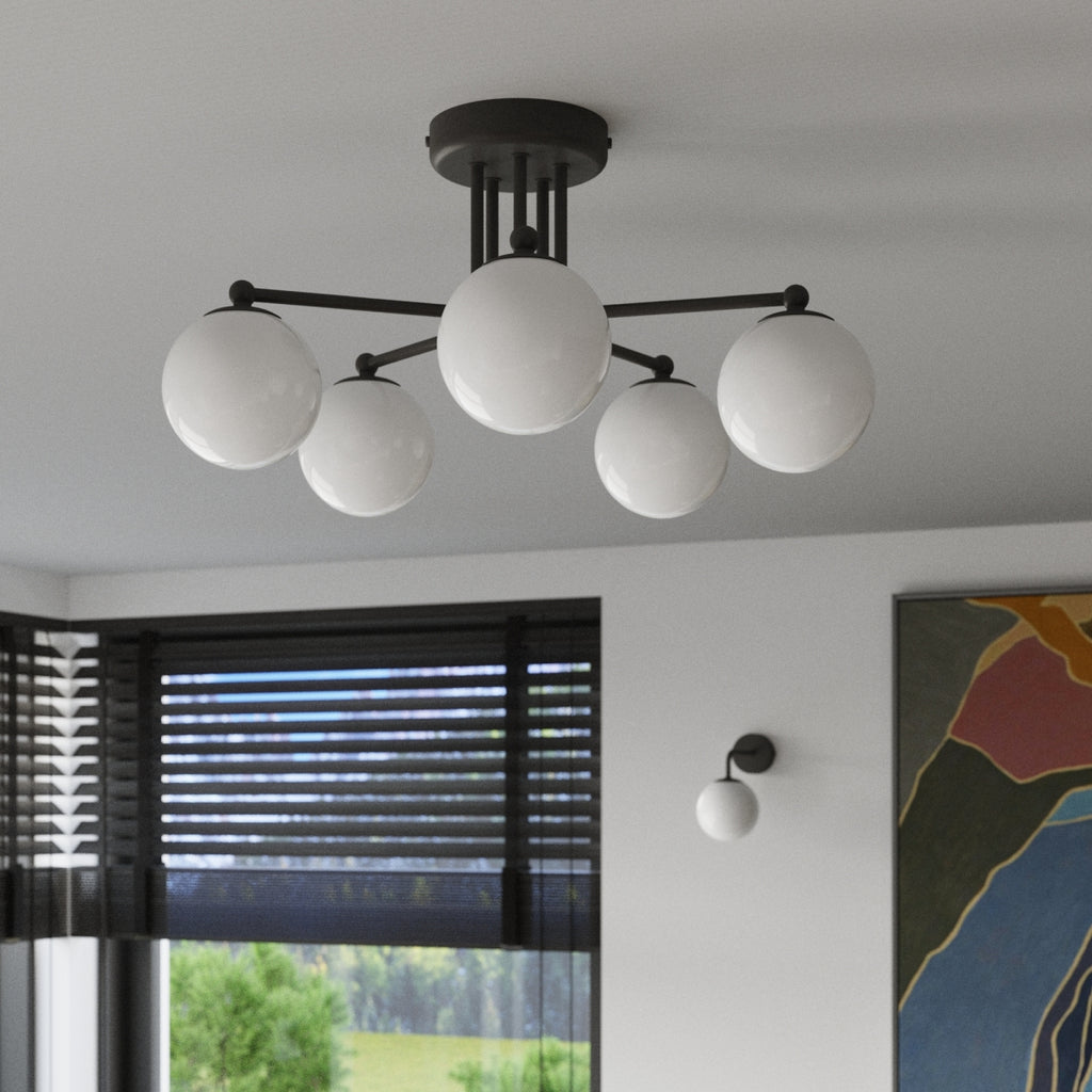 Wandleuchte ASTRAL 1 schwarz Sollux Lighting