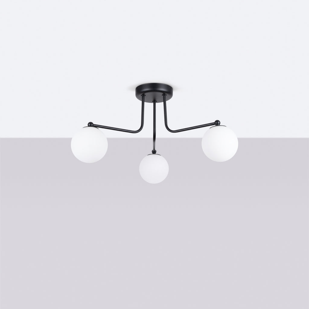 Pendelleuchte ASTRAL 3 schwarz Sollux Lighting