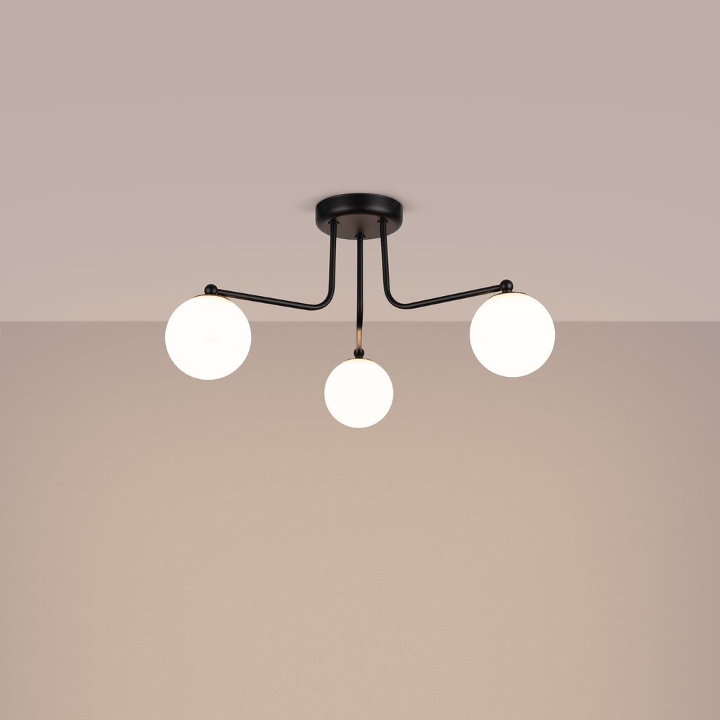Pendelleuchte ASTRAL 3 schwarz Sollux Lighting