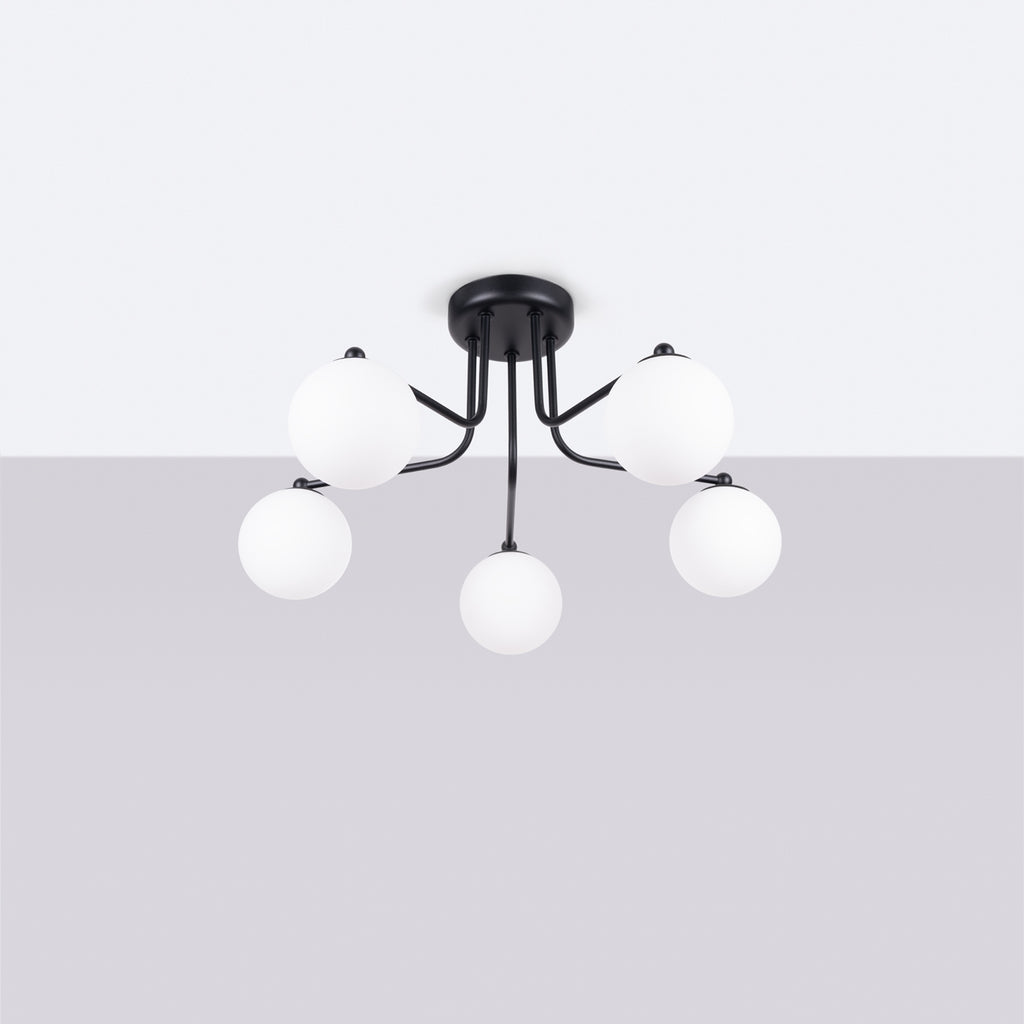 Pendelleuchte ASTRAL 5 schwarz Sollux Lighting