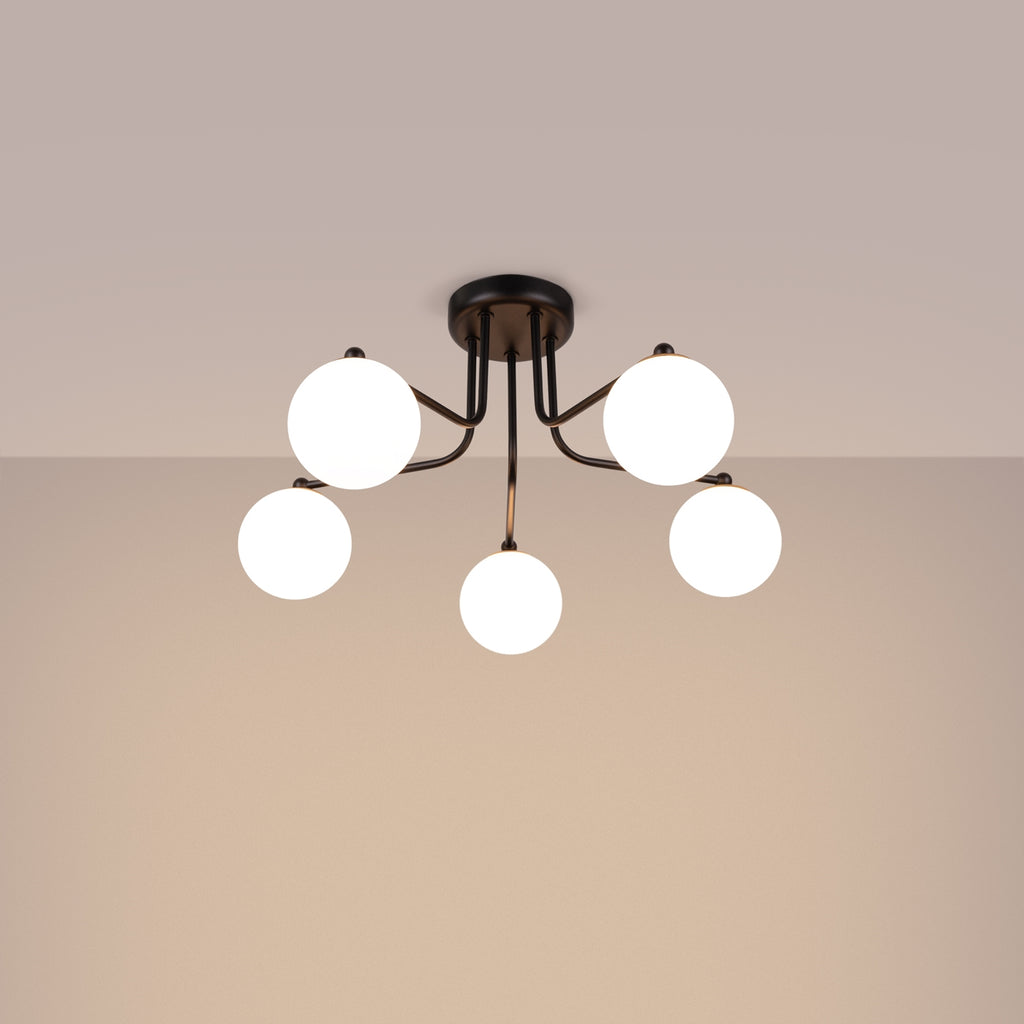 Pendelleuchte ASTRAL 5 schwarz Sollux Lighting