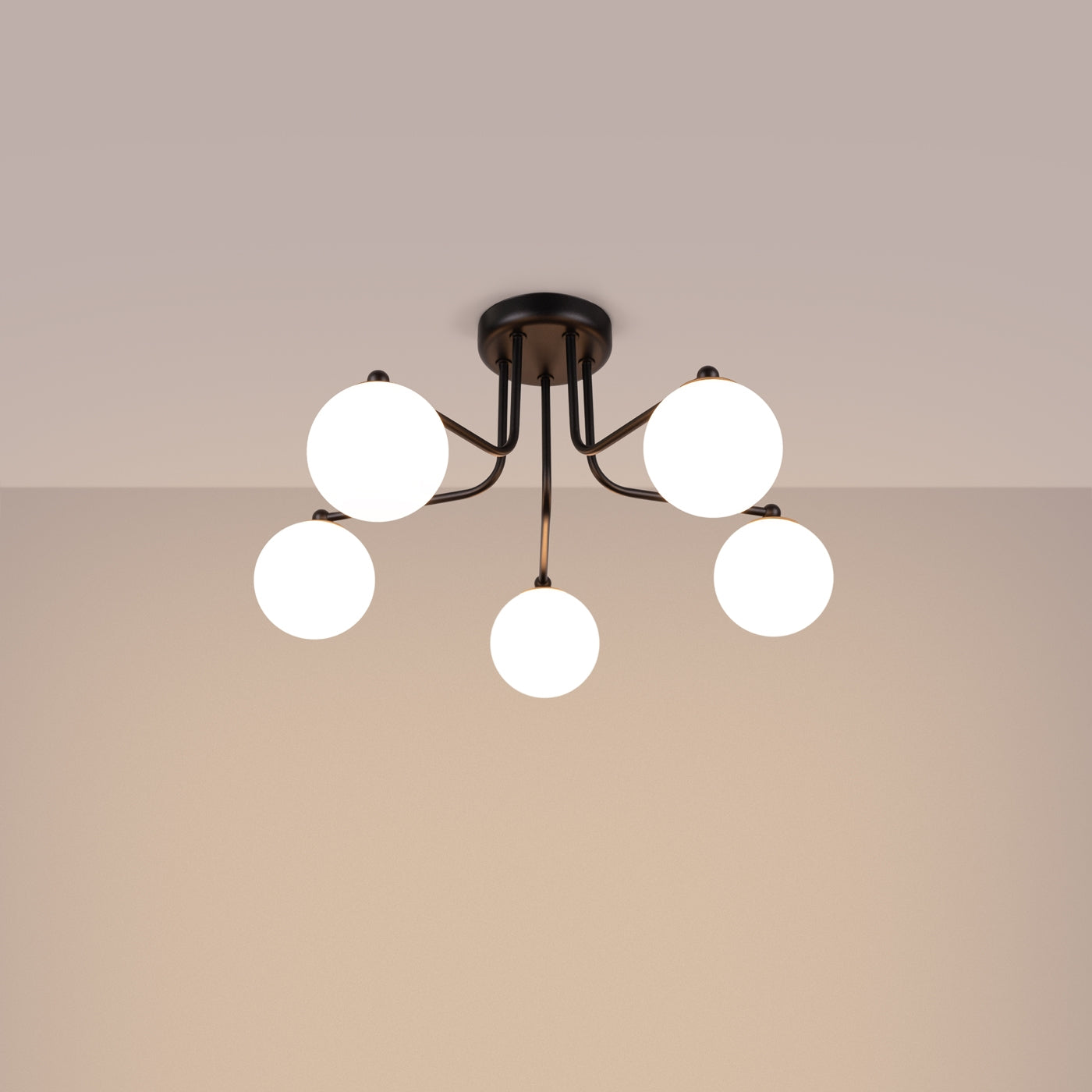 Pendelleuchte ASTRAL 5 schwarz Sollux Lighting