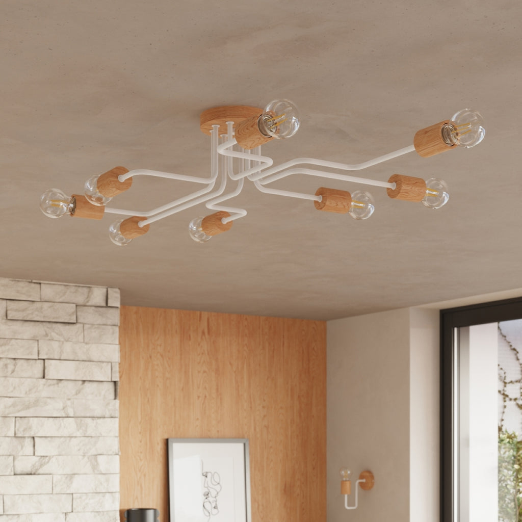 Pendelleuchte TIMBO 4 weiß Sollux Lighting