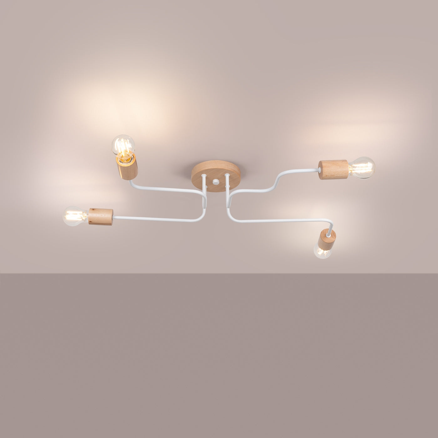 Pendelleuchte TIMBO 4 weiß Sollux Lighting