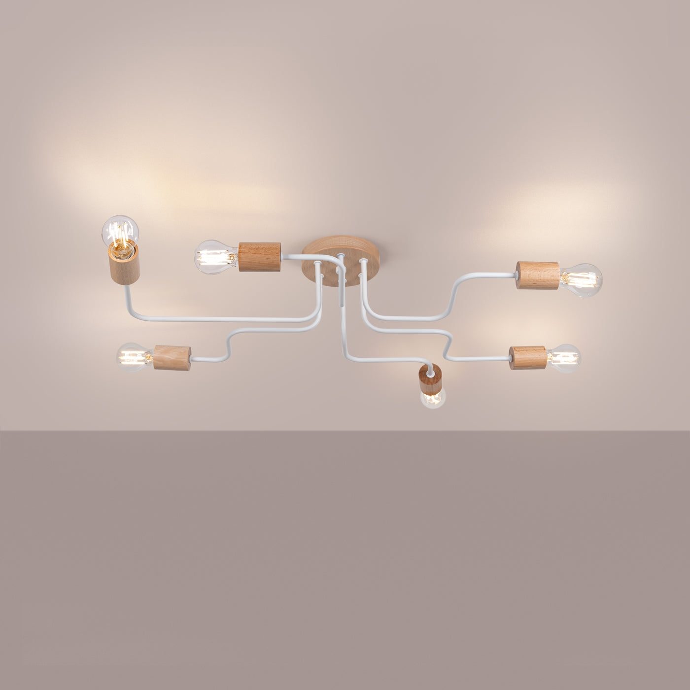 Pendelleuchte TIMBO 6 weiß Sollux Lighting