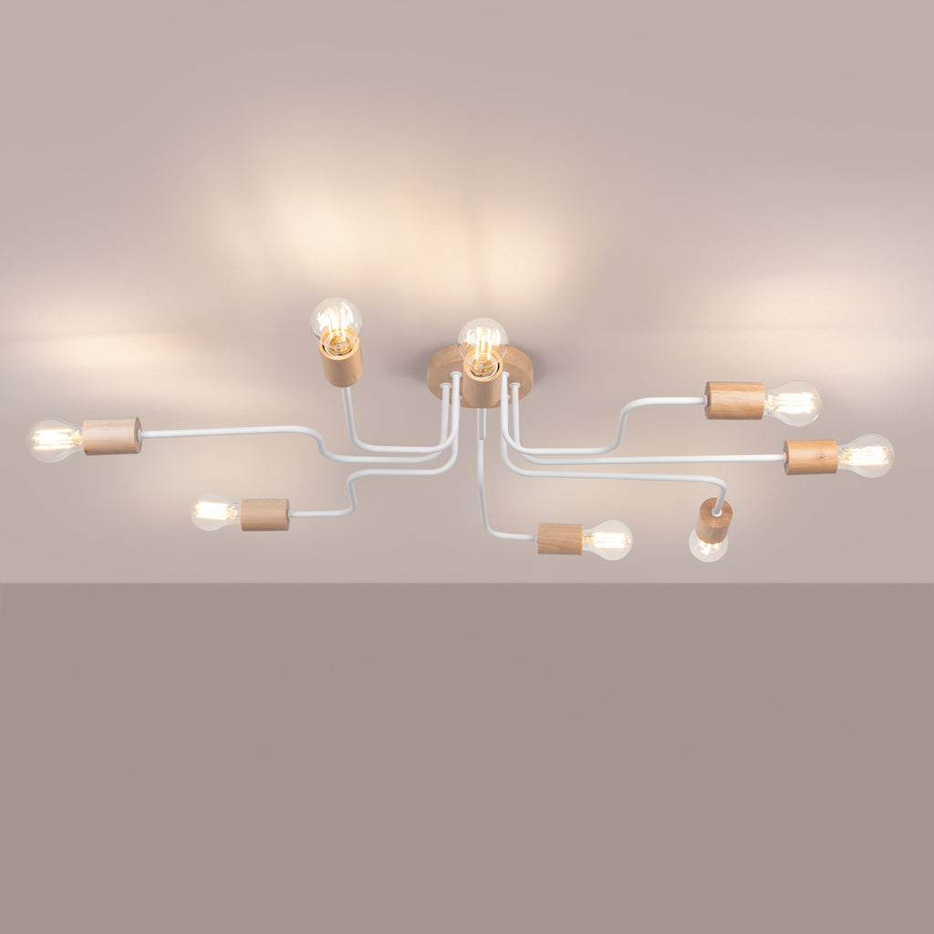 Pendelleuchte TIMBO 8 weiß Sollux Lighting