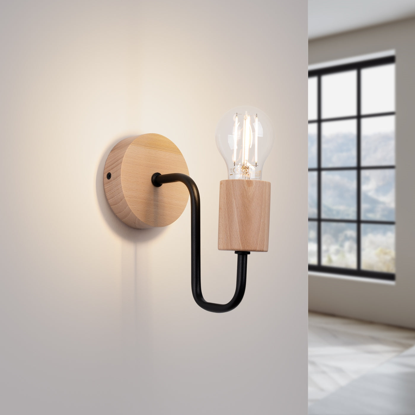 Wandleuchte TIMBO schwarz Sollux Lighting