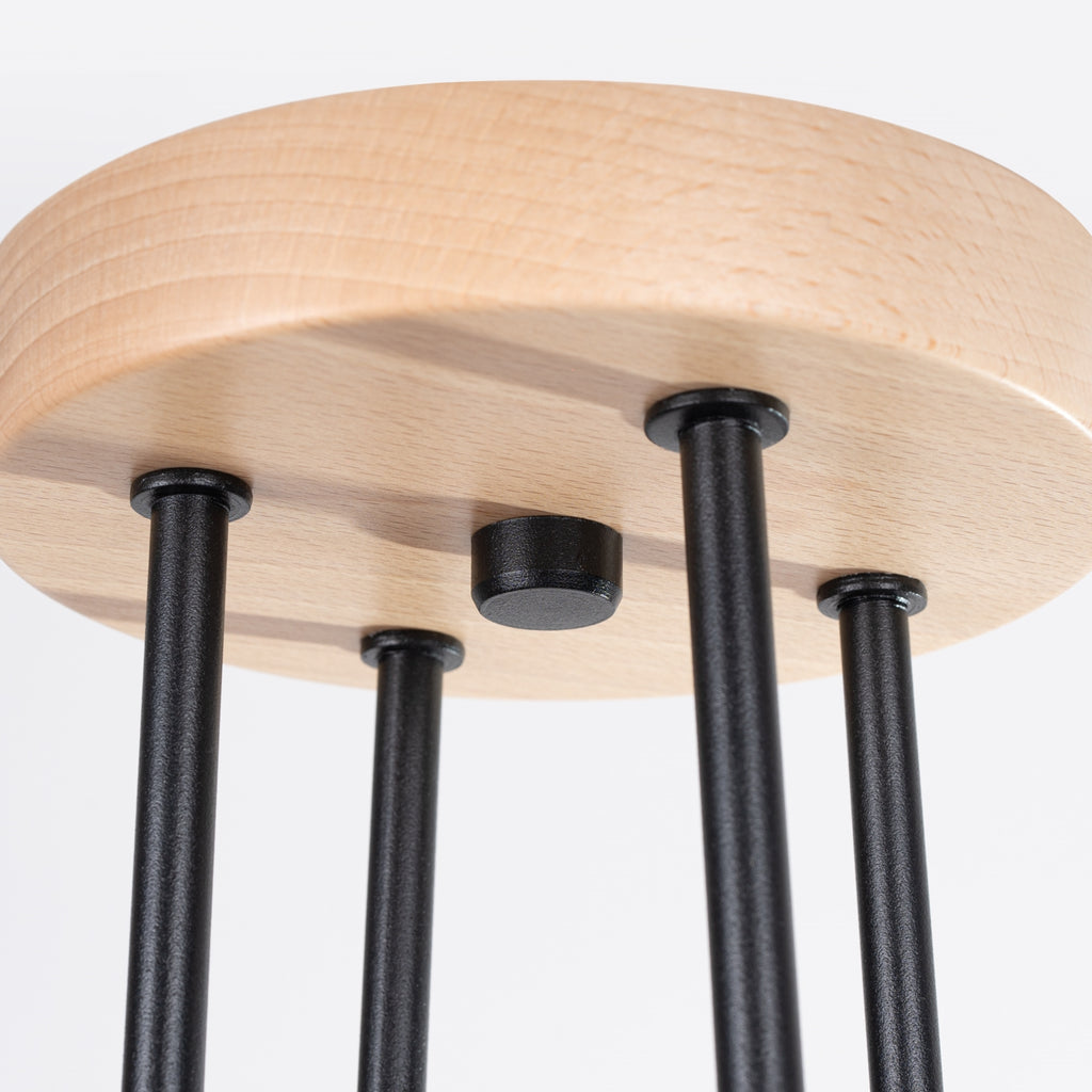 Pendelleuchte TIMBO 4 schwarz Sollux Lighting