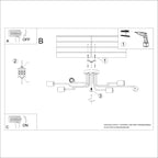 Pendelleuchte TIMBO 6 schwarz Sollux Lighting