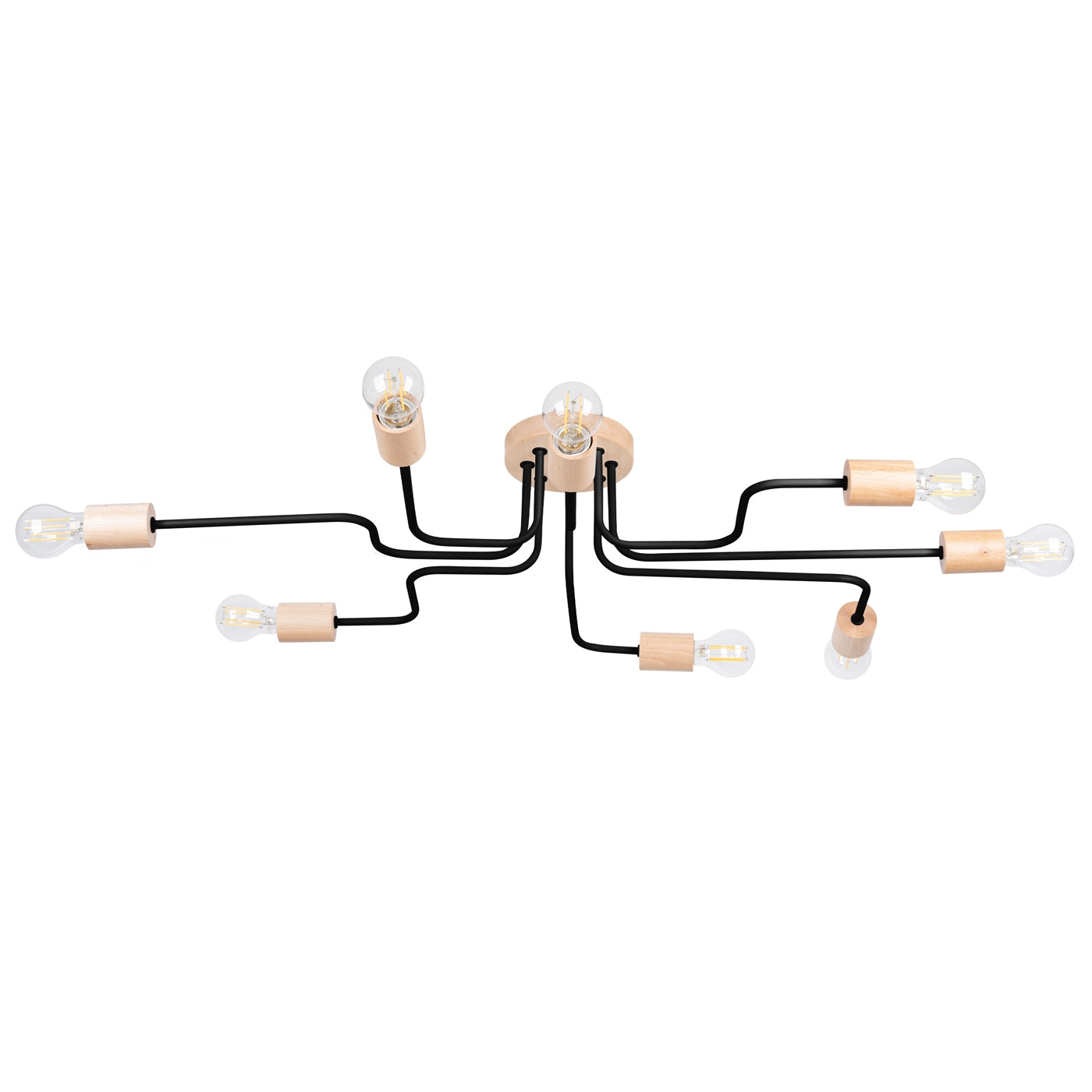 Pendelleuchte TIMBO 8 schwarz Sollux Lighting