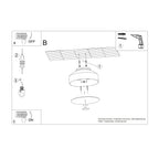 Deckenleuchte OMIQ roter Ocker Sollux Lighting
