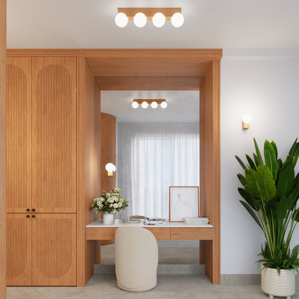 Deckenleuchte BULBO 4 Naturholz Sollux Lighting