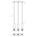 Pendelleuchte LAMI 3L weiß Sollux Lighting