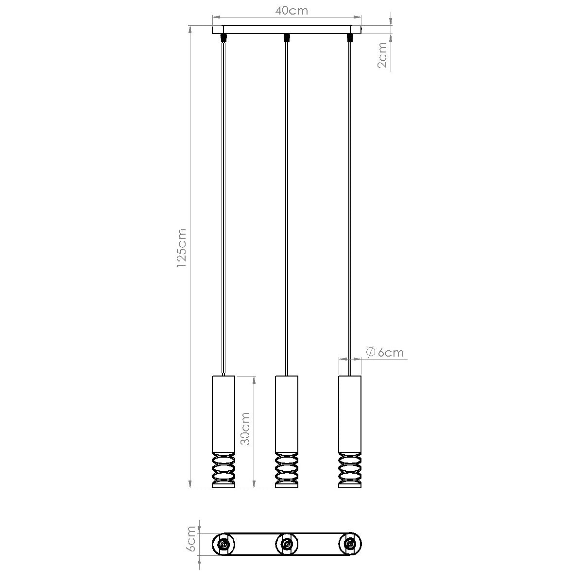 Pendelleuchte LAMI 3L weiß Sollux Lighting