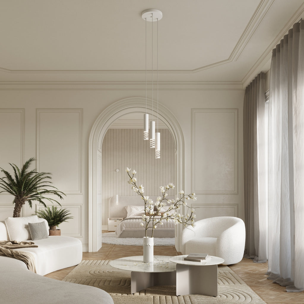 Pendelleuchte LAMI 3L weiß Sollux Lighting