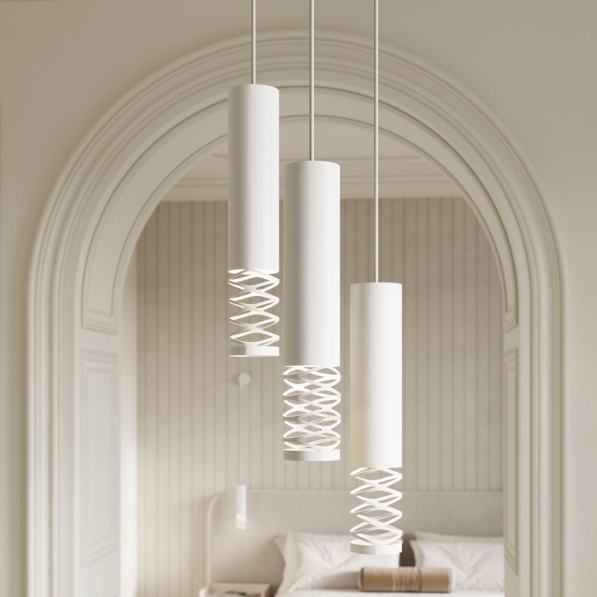 Pendelleuchte LAMI 3L weiß Sollux Lighting