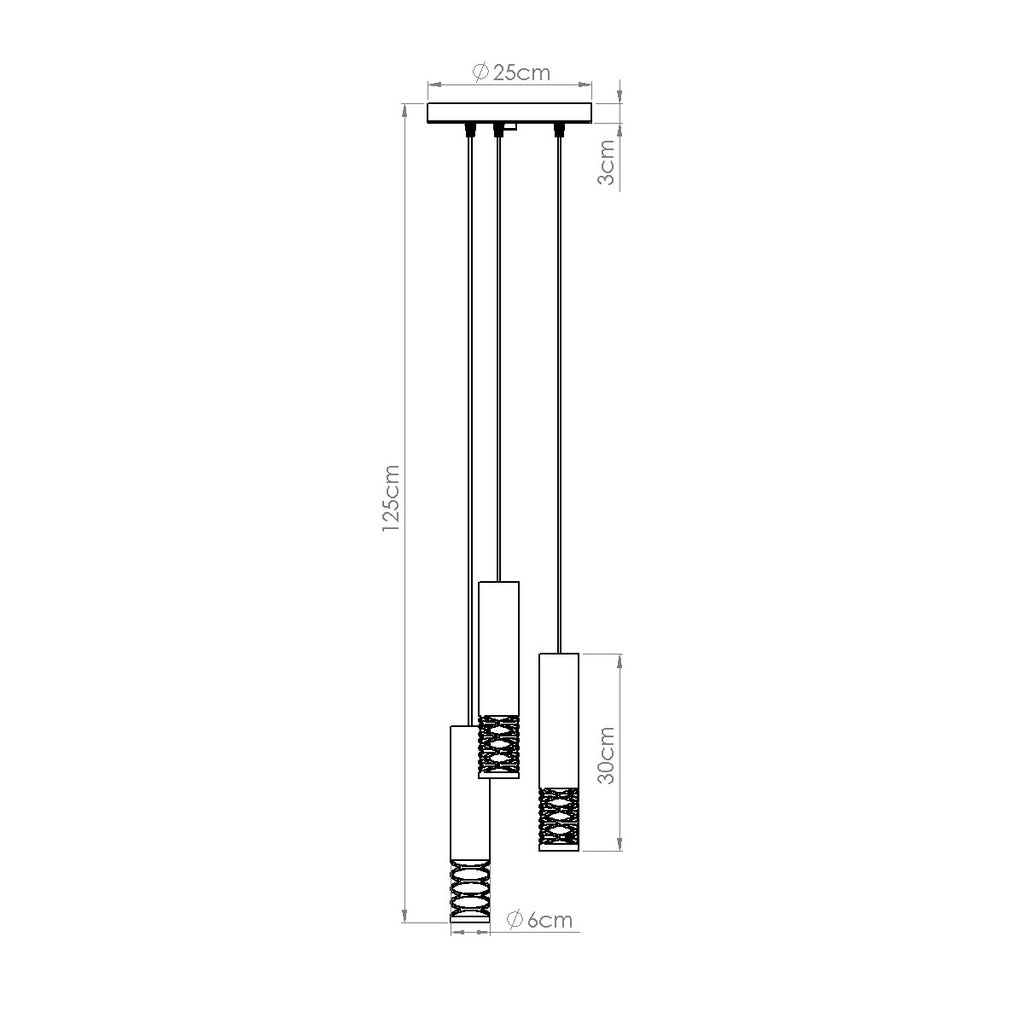 Pendelleuchte LAMI 3P weiß Sollux Lighting