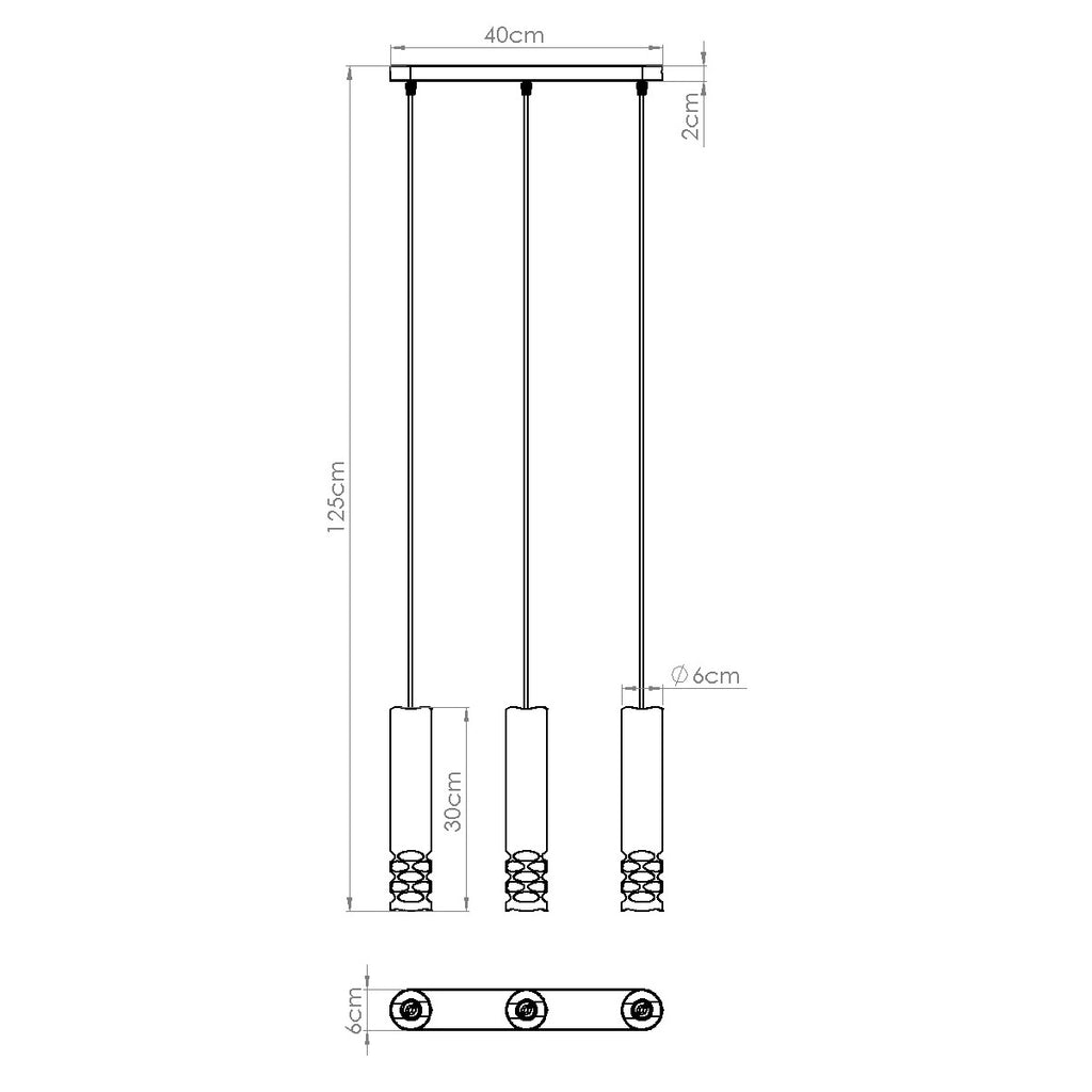 Pendelleuchte LIRO 3L weiß Sollux Lighting