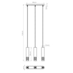 Pendelleuchte LIRO 3L weiß Sollux Lighting