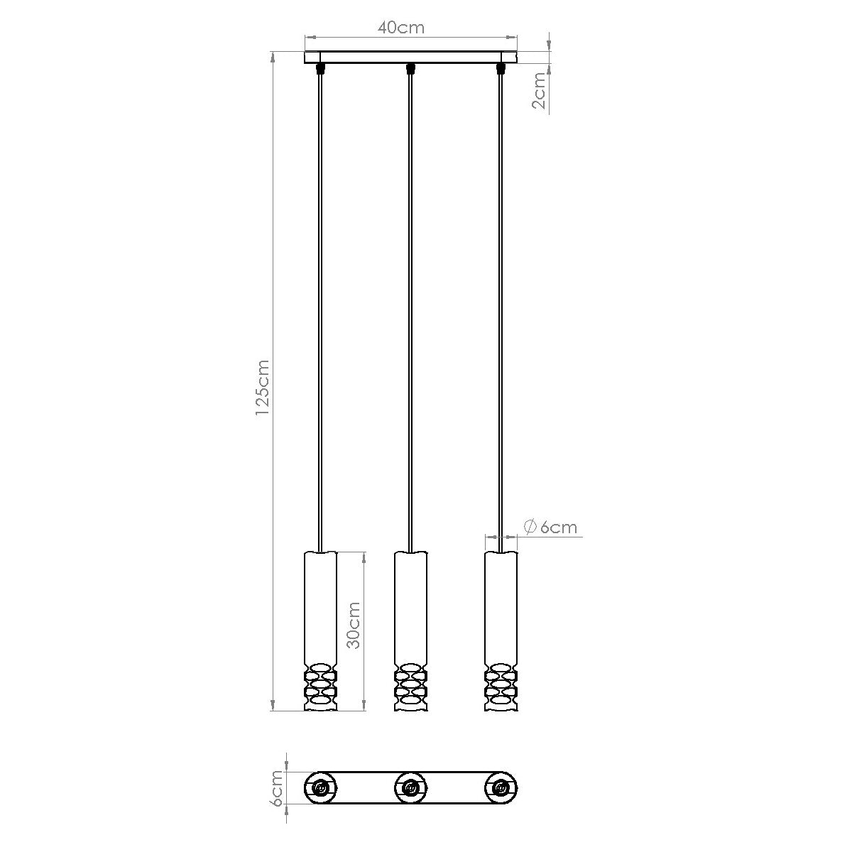 Pendelleuchte LIRO 3L weiß Sollux Lighting