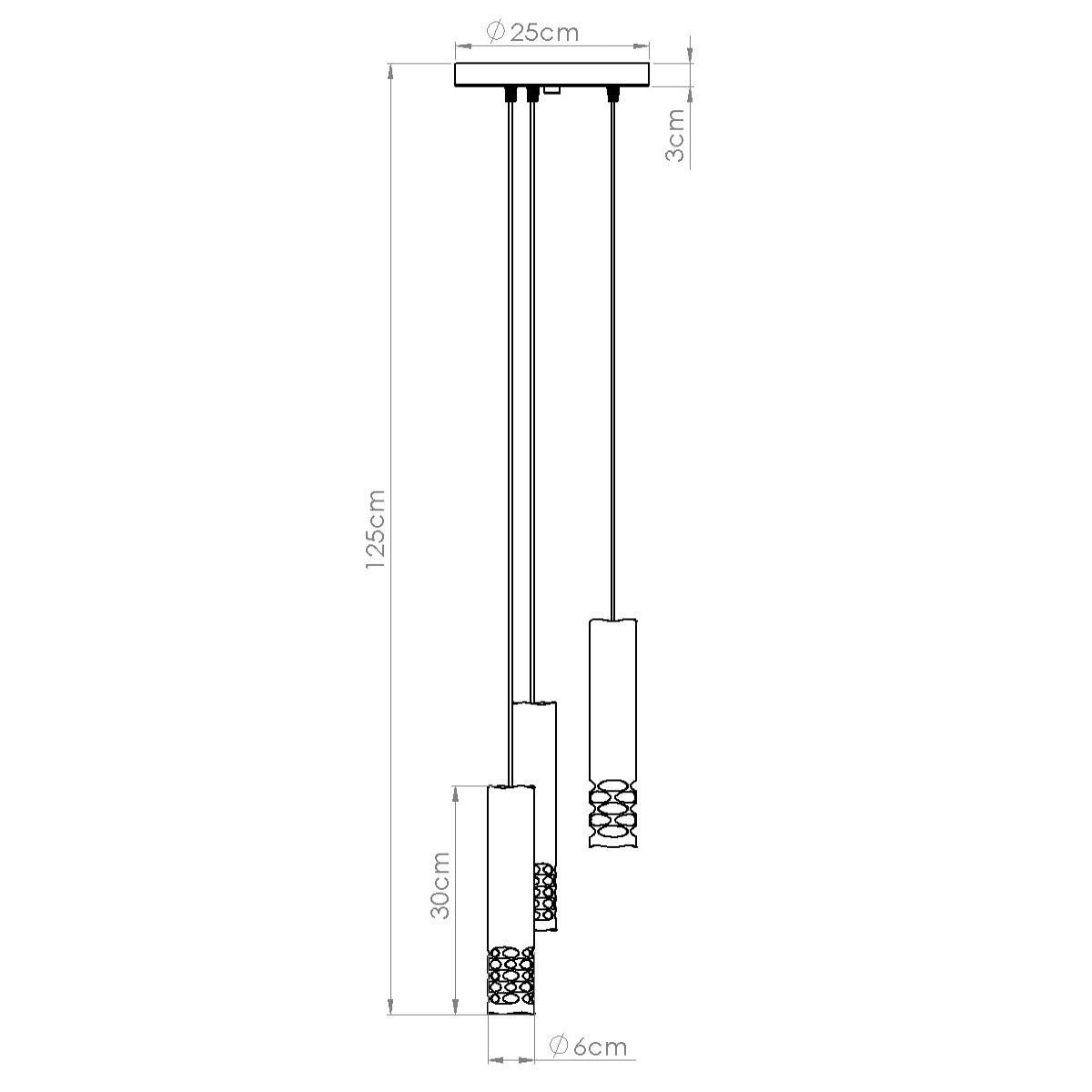 Pendelleuchte LIRO 3P weiß Sollux Lighting