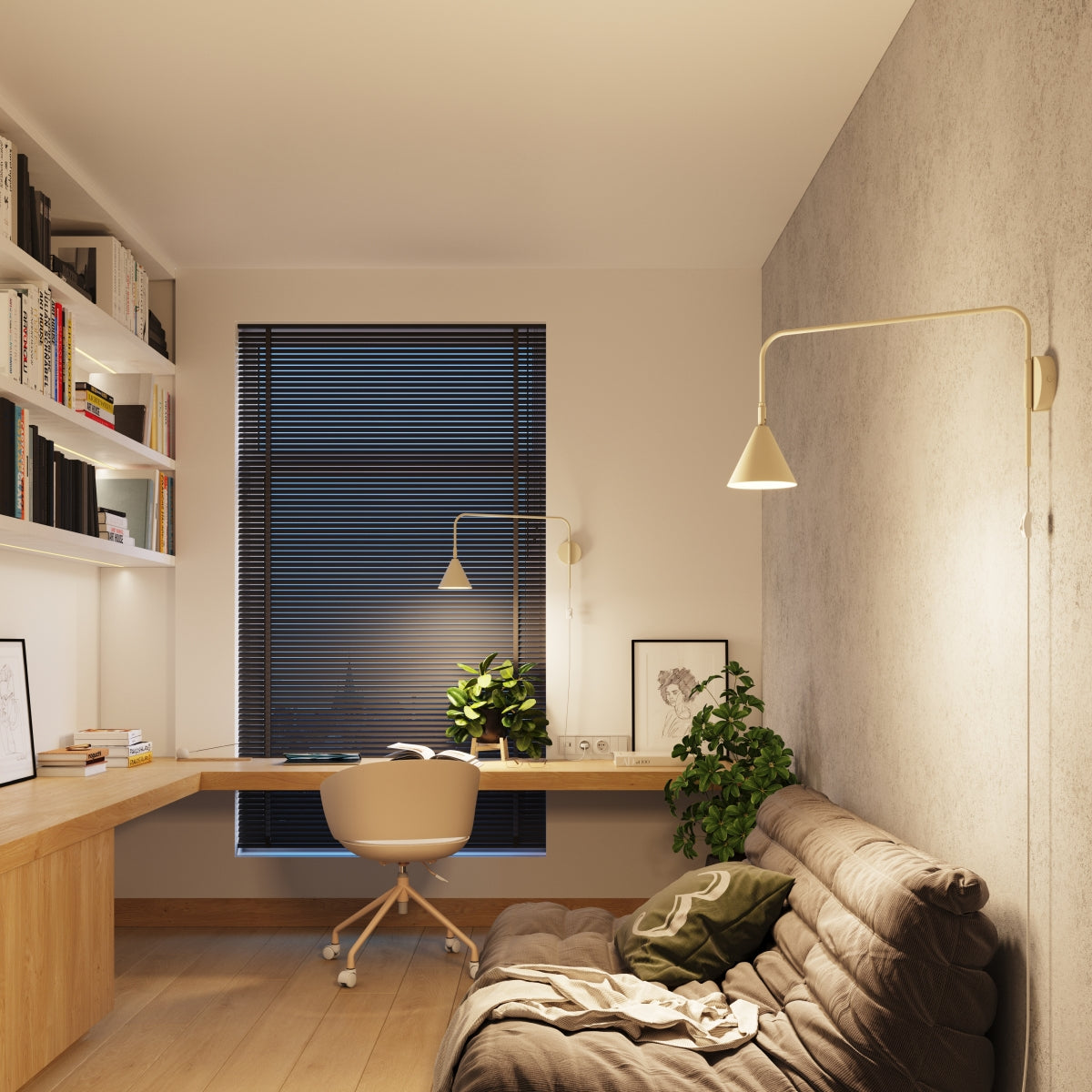 Wandleuchte NOX beige Sollux Lighting