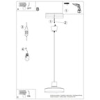 Pendelleuchte BILO schwarz Sollux Lighting