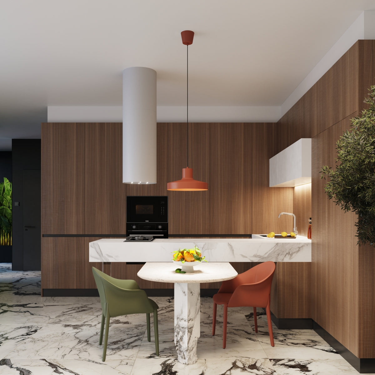 Pendelleuchte BILO roter Ocker Sollux Lighting