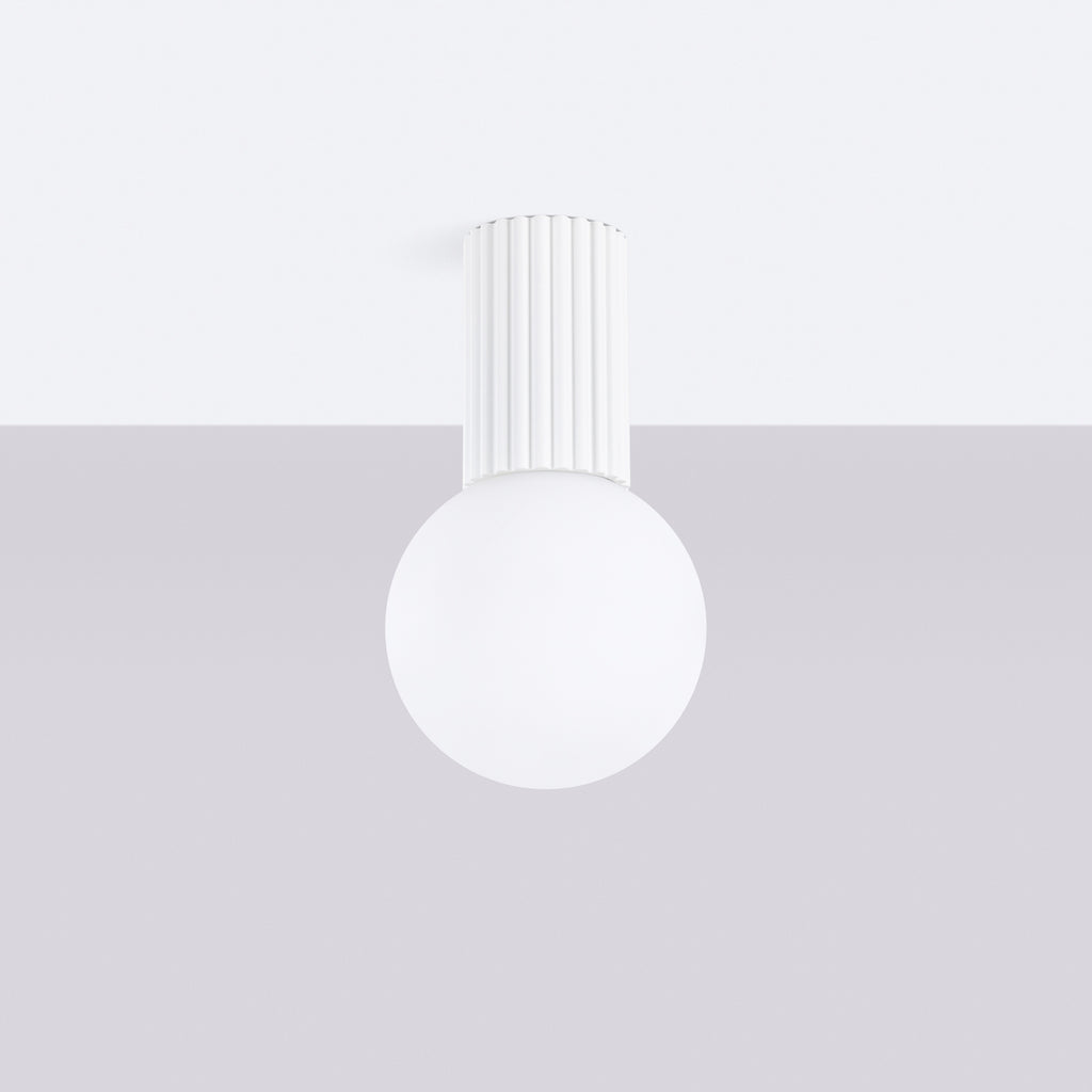 Bad-Deckenleuchte HALO weiß IP44 Sollux Lighting
